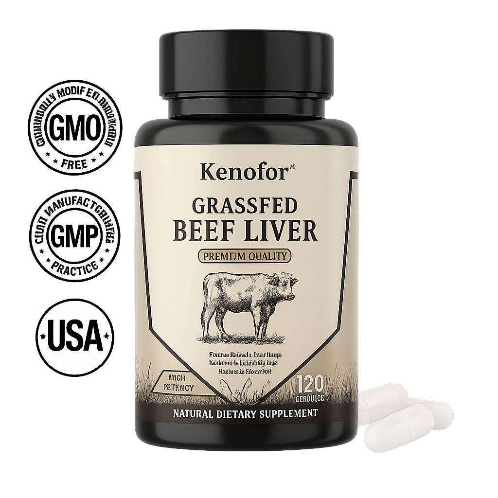 Grass-Fed Beef Liver - Natural Iron, Vitamin A, B12 - Supports Healthy Heart and Liver Function, Improved Energy